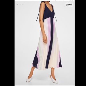 Mango pleated skirt dress